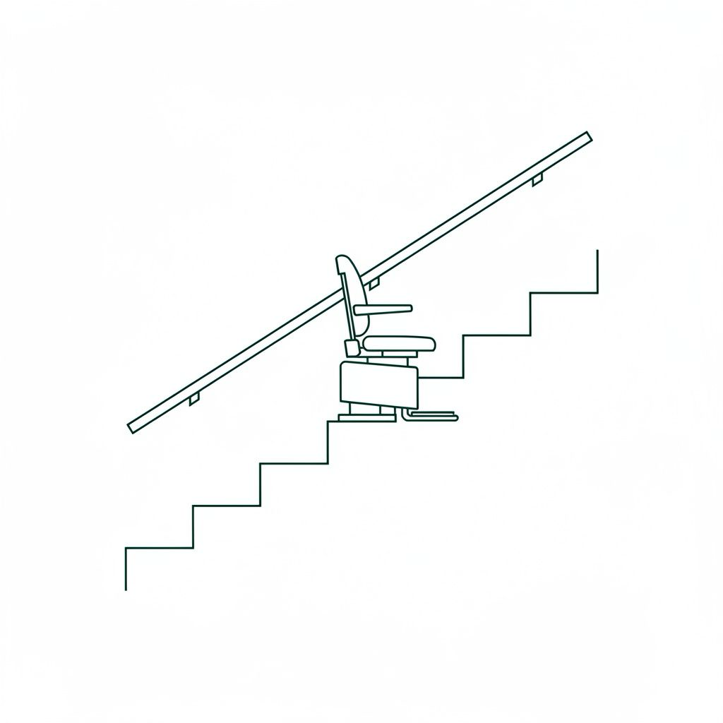 Illustration monte-escaliers — installation par COZZO